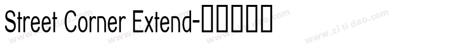 Street Corner Extend字体转换